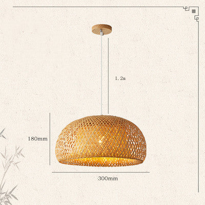 Japanese Bamboo Woven Pendant Light