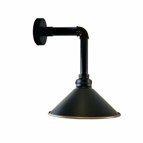 Industrial Vintage Retro Pipe Sconces Wall Light dome black Shade