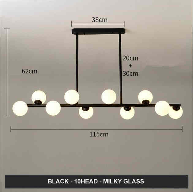 Modern Minimalist Glass Bubble Ball Lamp Nordic Restaurant