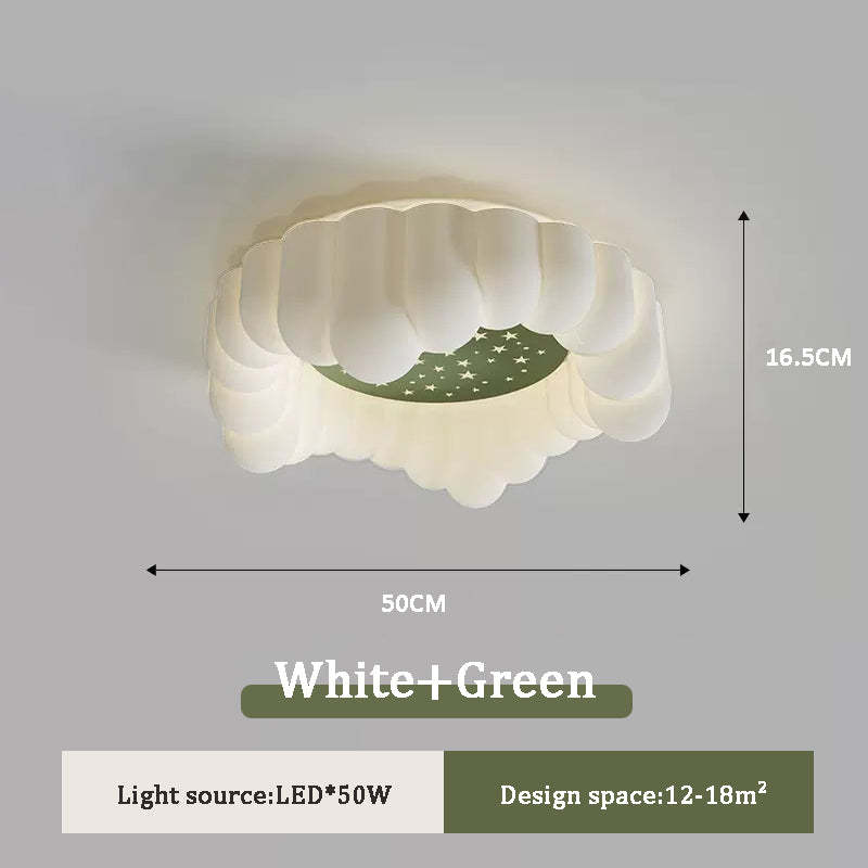 Cream Style Living Room Ceiling Lamp Master Bedroom Pumpkin Cloud Lamp