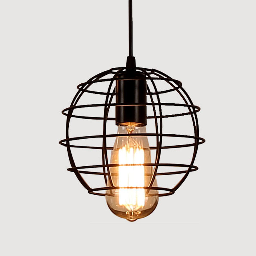 Modern Iron Cage Chandelier Hanging Pendant Lamp