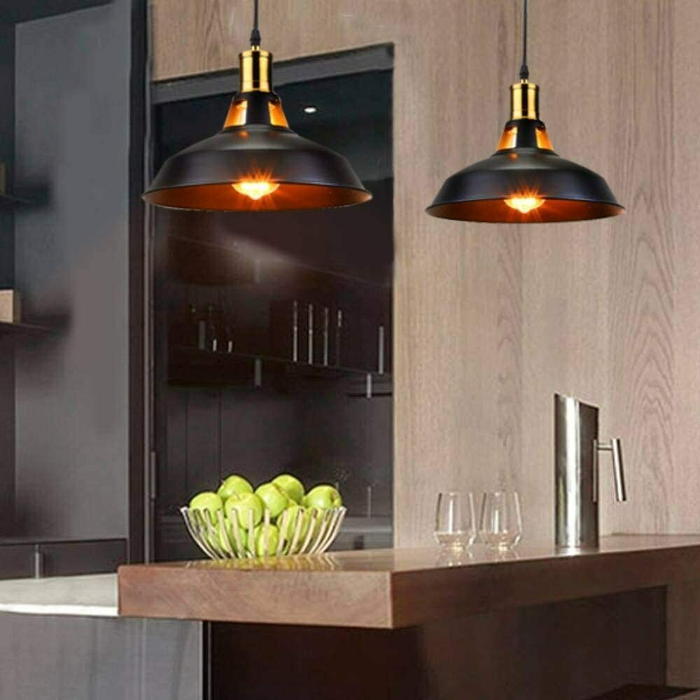 2-Pack Retro Metal Pendant Light Shades – Vintage Style for Home &