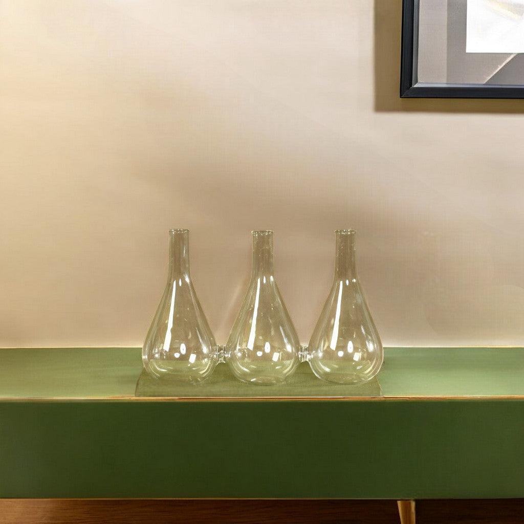 5" Clear Bud Crystal Glass Table Vase