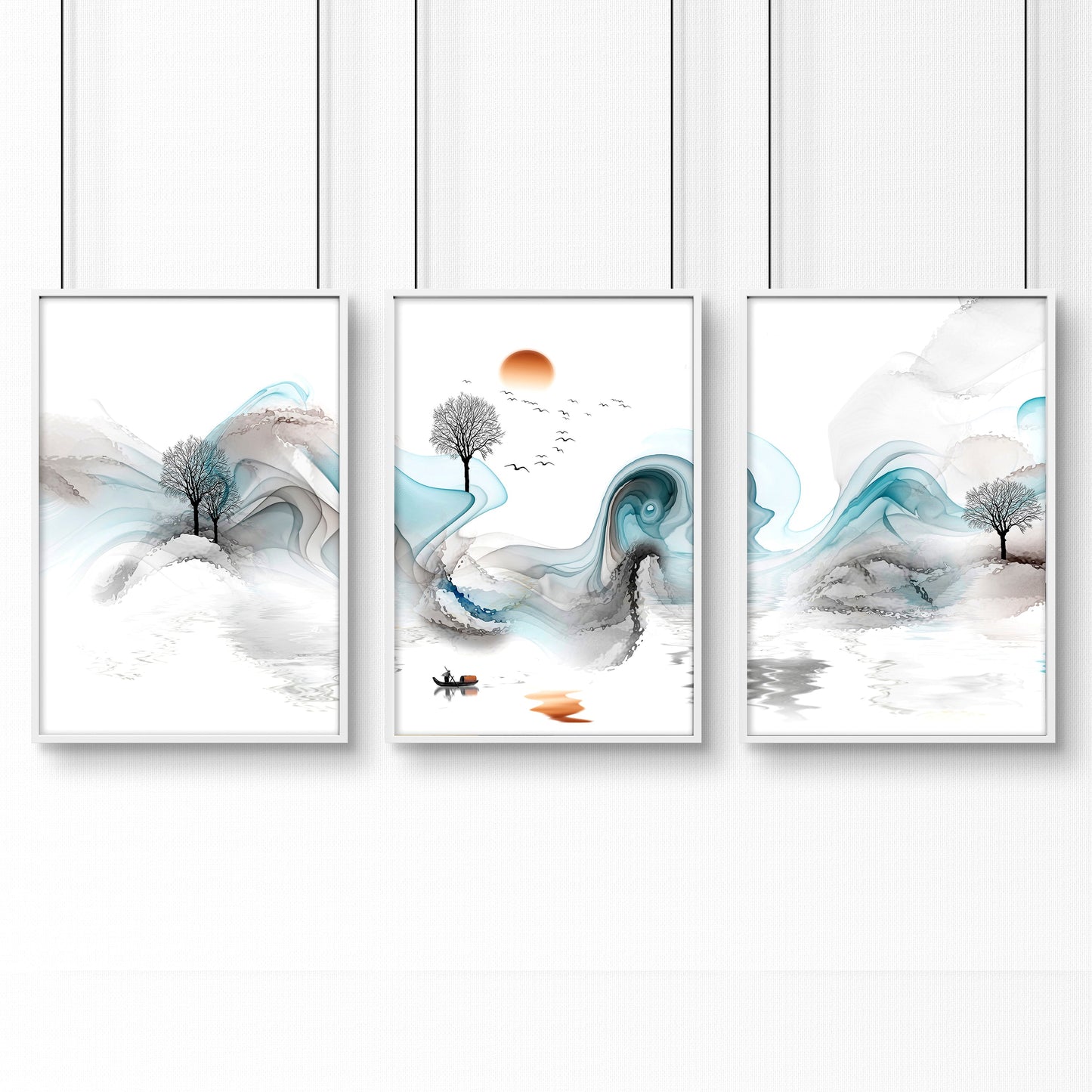 Zen wall art | set of 3 Japanese wall art