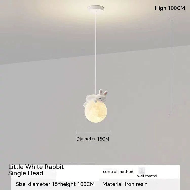 Cream Style Simple Style Bedside Restaurant Chandelier Creative Moon