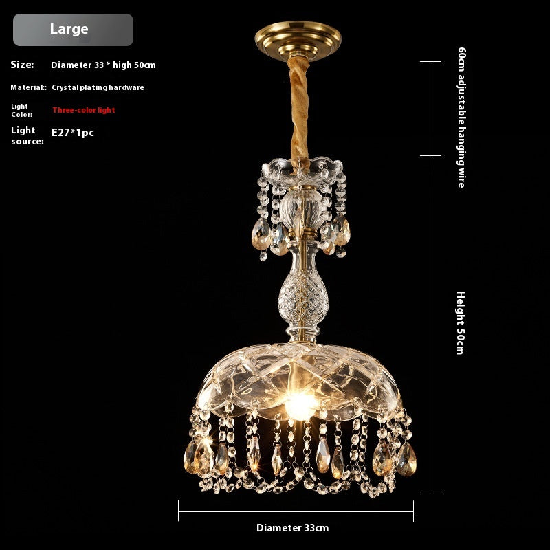 Bedroom Bedside Small Droplight Creative Crystal Hallway Corridor Lighting