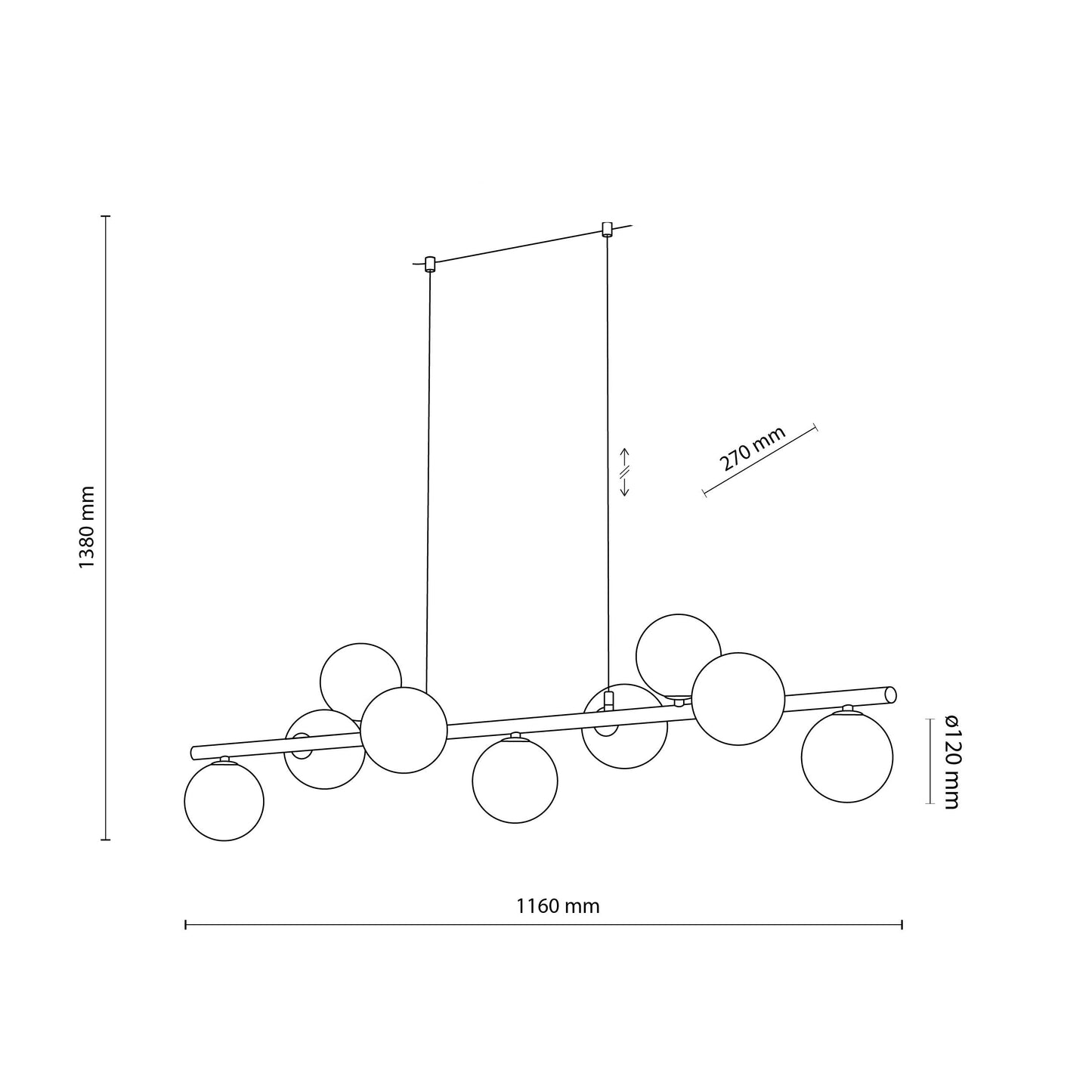 ESTERA Black Scandinavian Pendant Light 9