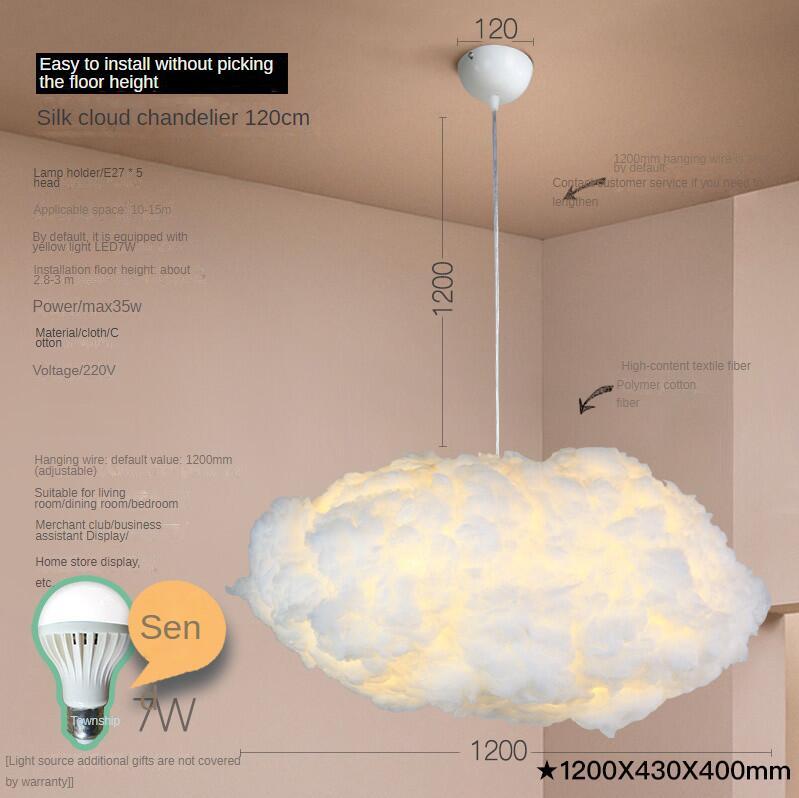 Cloud Chandelier Children's Clothing Store Creative Cotton Shape