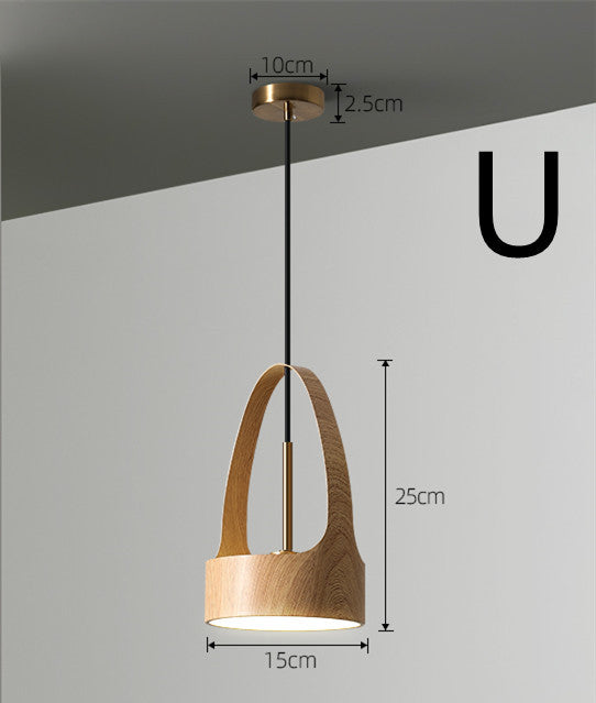 Nordic Bedside Small Chandelier Bar Art Three-head Dining Room Lamp