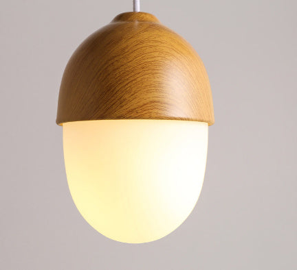 Modern Minimalist Wood-like Nut Chandelier