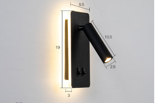 Hotel Bedroom Bedside Nordic Modern Minimalist LED Reading Spotlight