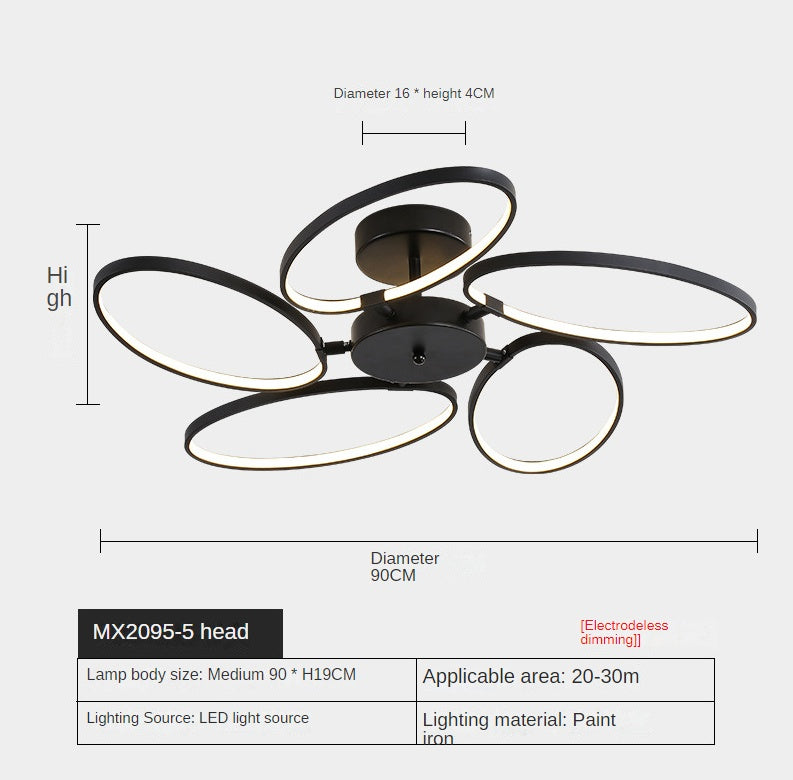 New Modern Minimalist Creative Personality Ring Led Chandelier