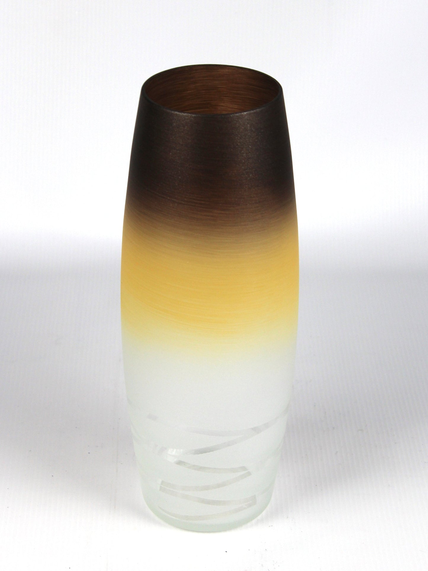 table brown art decorative glass vase 7736/300/sh347