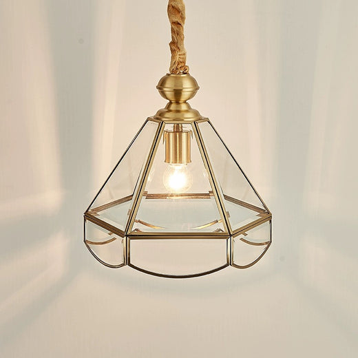 Crystal Copper Glass Pendant Chandelier