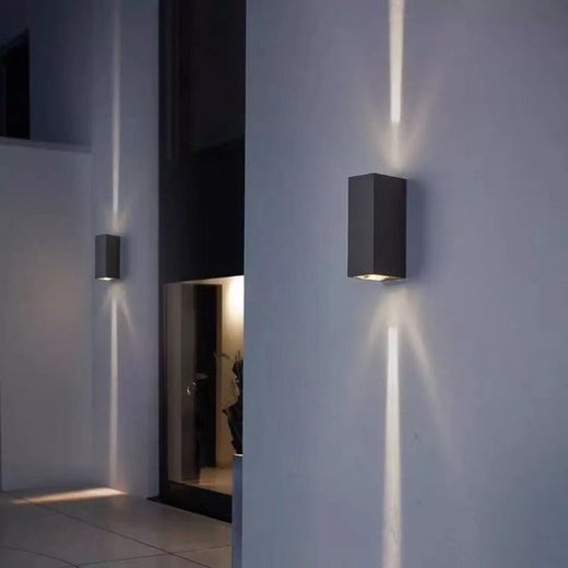 Modern Double-Head LED Outdoor Wall Light Spotlight