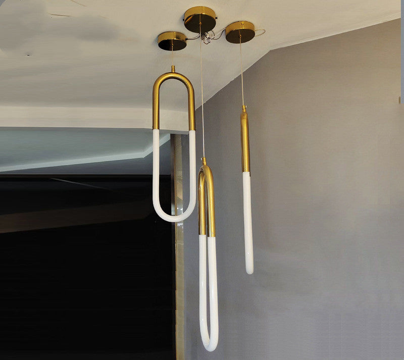 Nordic Minimalist Postmodern Halo Oval Small Chandelier