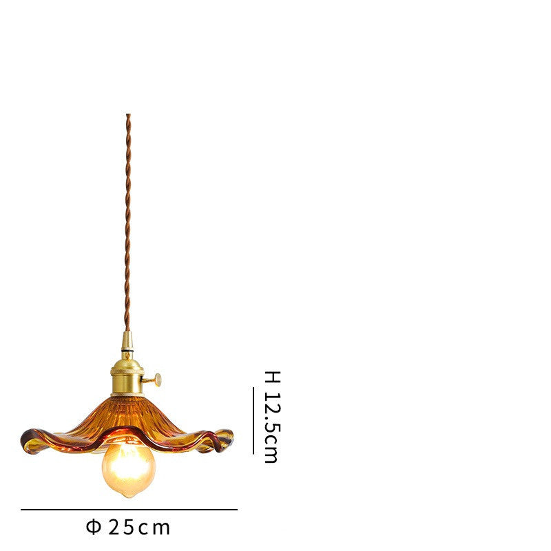 Brass Nordic Japanese Style Simple Niche Glass Chandelier