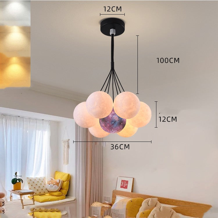 Nordic Moon Bubble Pendant Light Modern LED
