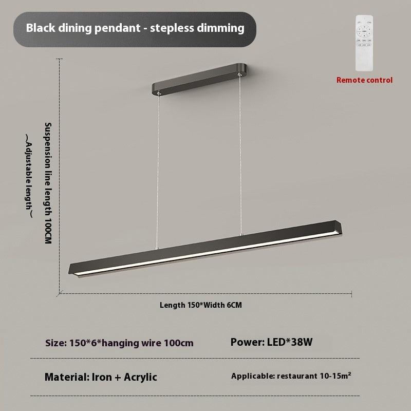 Stylish Nordic Strip Restaurant Bar Chandelier