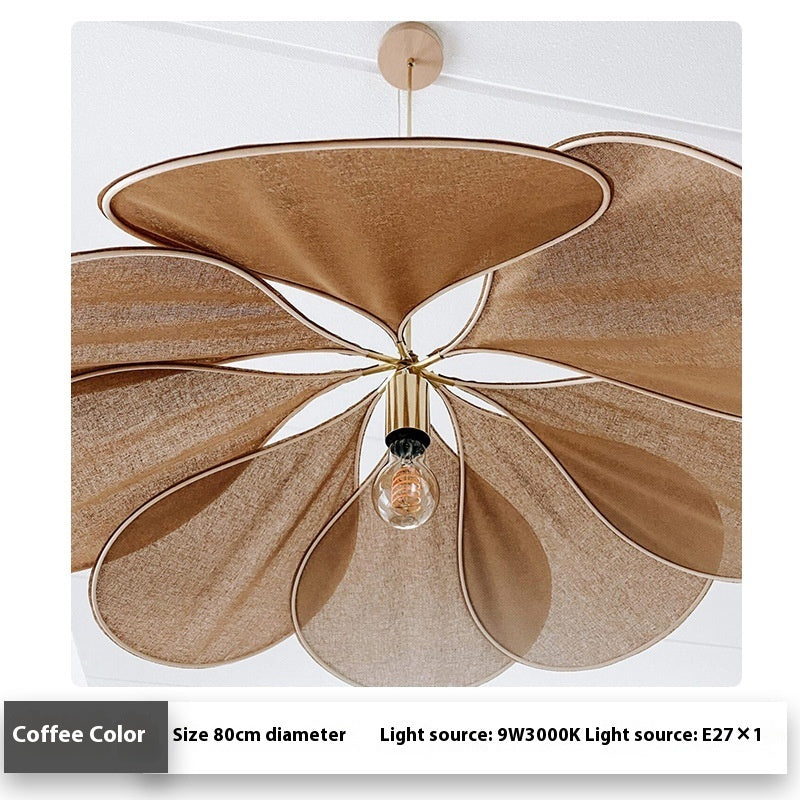 Cloth-craft Hanging Lamp Log Wind Hotel Lamp