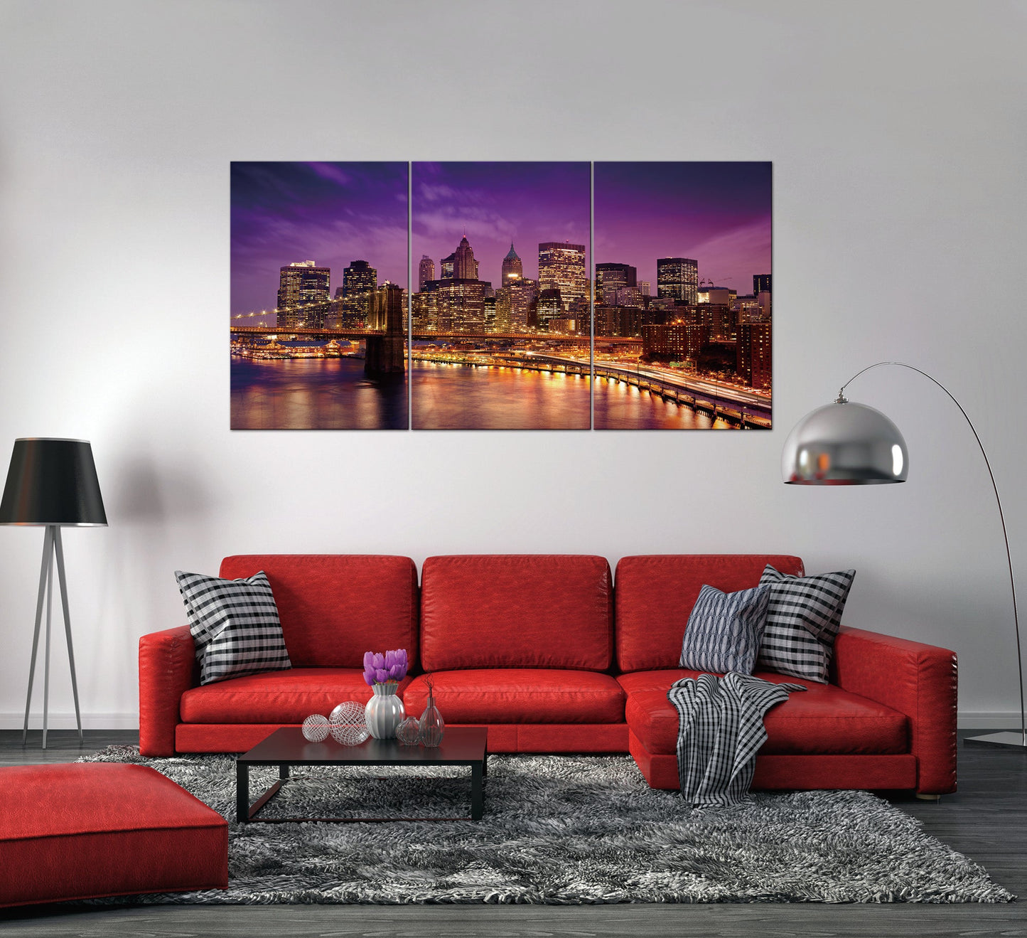 City Night Lights Acrylic Wall Art