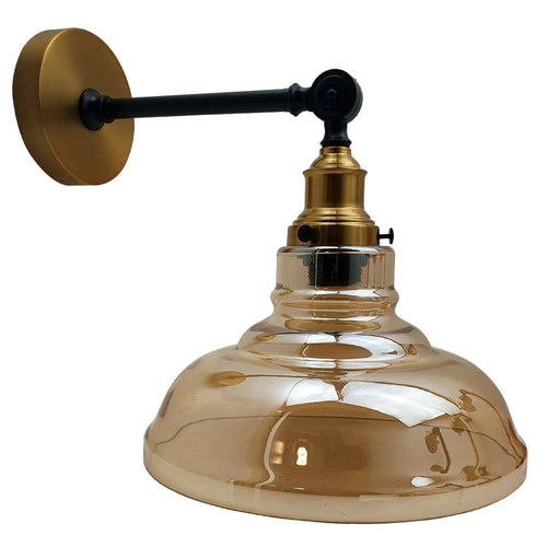 Smoky Glass Wall Lights Retro Wall Sconce UK ~2697