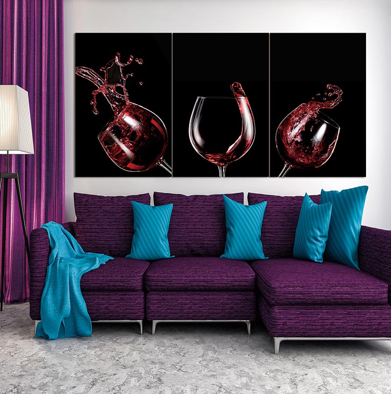 Red Wine Celebration Acrylic Wall Art