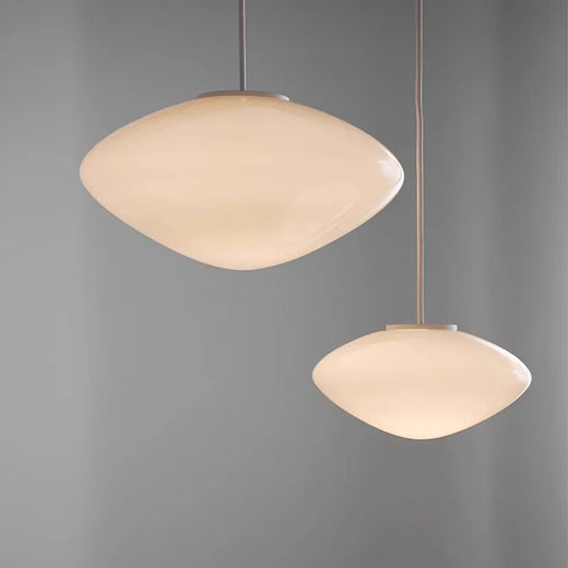 Danish Designer Opal Glass Teardrop Pendant Light for Dining Table