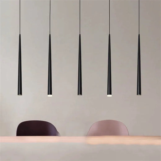 Minimalist Slim Cone LED Pendant Light for Kitchen Island and Bar
