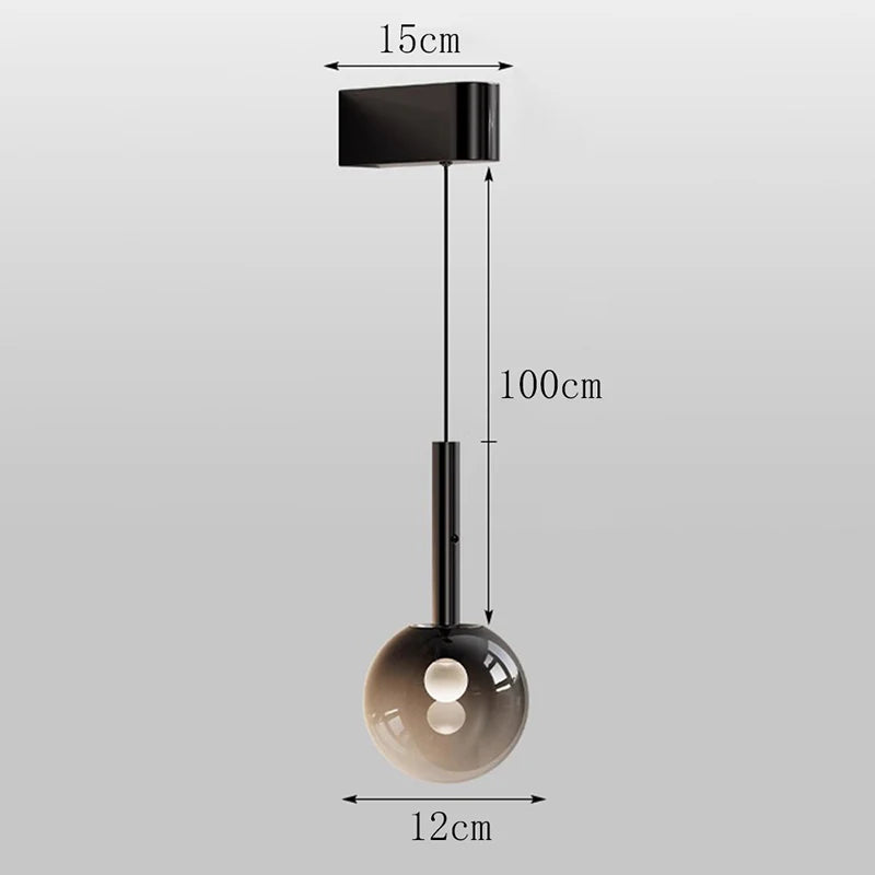 Nordic Glass Pendant Light for Bedroom