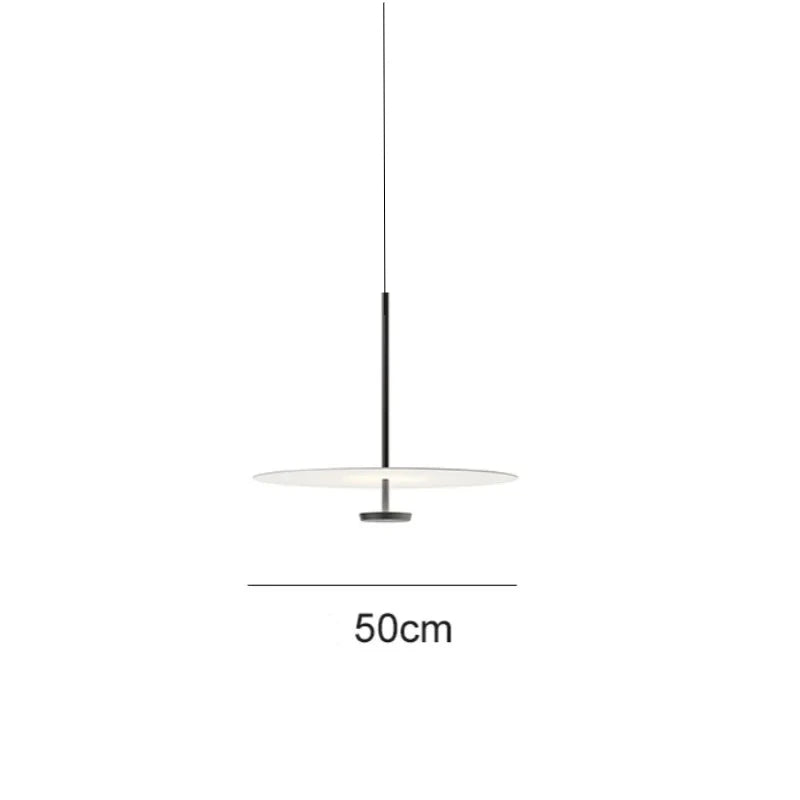 Minimalist Black Metal Disc Pendant Light for Dining