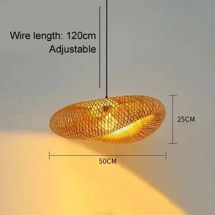 Nordic Rattan Woven Pendant Lamp for Dining Room