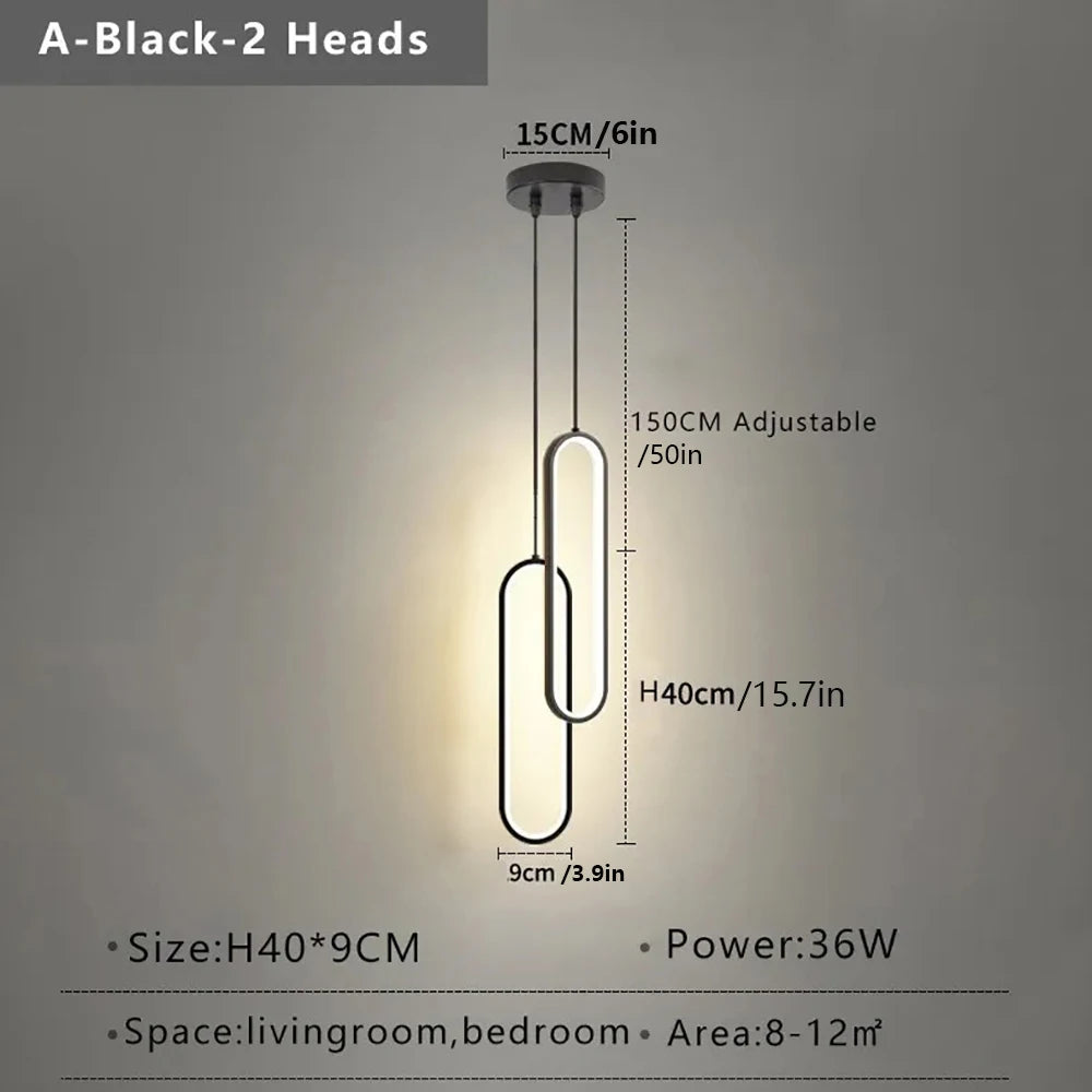 Nordic Aluminum Pendant Light for Kitchen Island