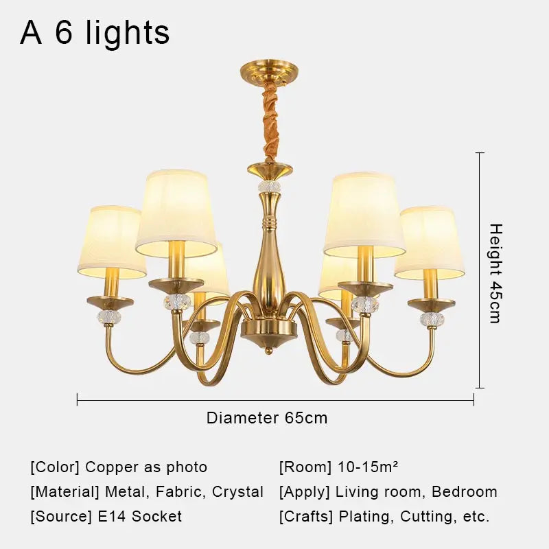 Rustic Iron Crystal Chandelier Pendant Light