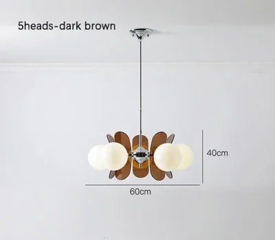 Retro Glass Pendant Light with Amber Accents