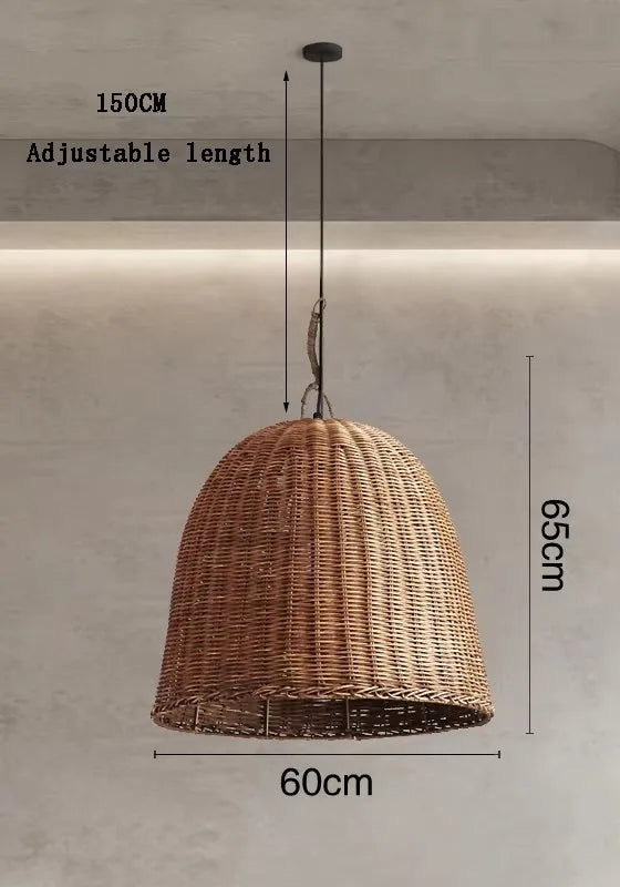 Wabi Sabi Bamboo Pendant Light for Zen Spaces