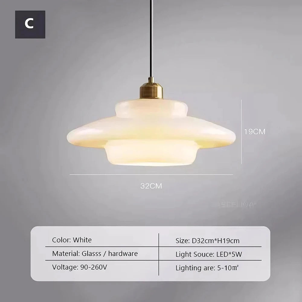 Minimalist Glass Pendant Light for Dining Room