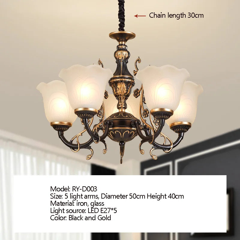 Modern Crystal Chandelier Glass Iron Frame