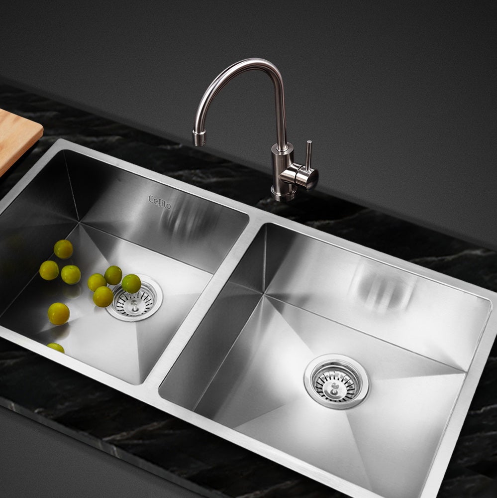 Cefito 86.5cm x 44cm Stainless Steel Kitchen Sink Under/Top/Flush