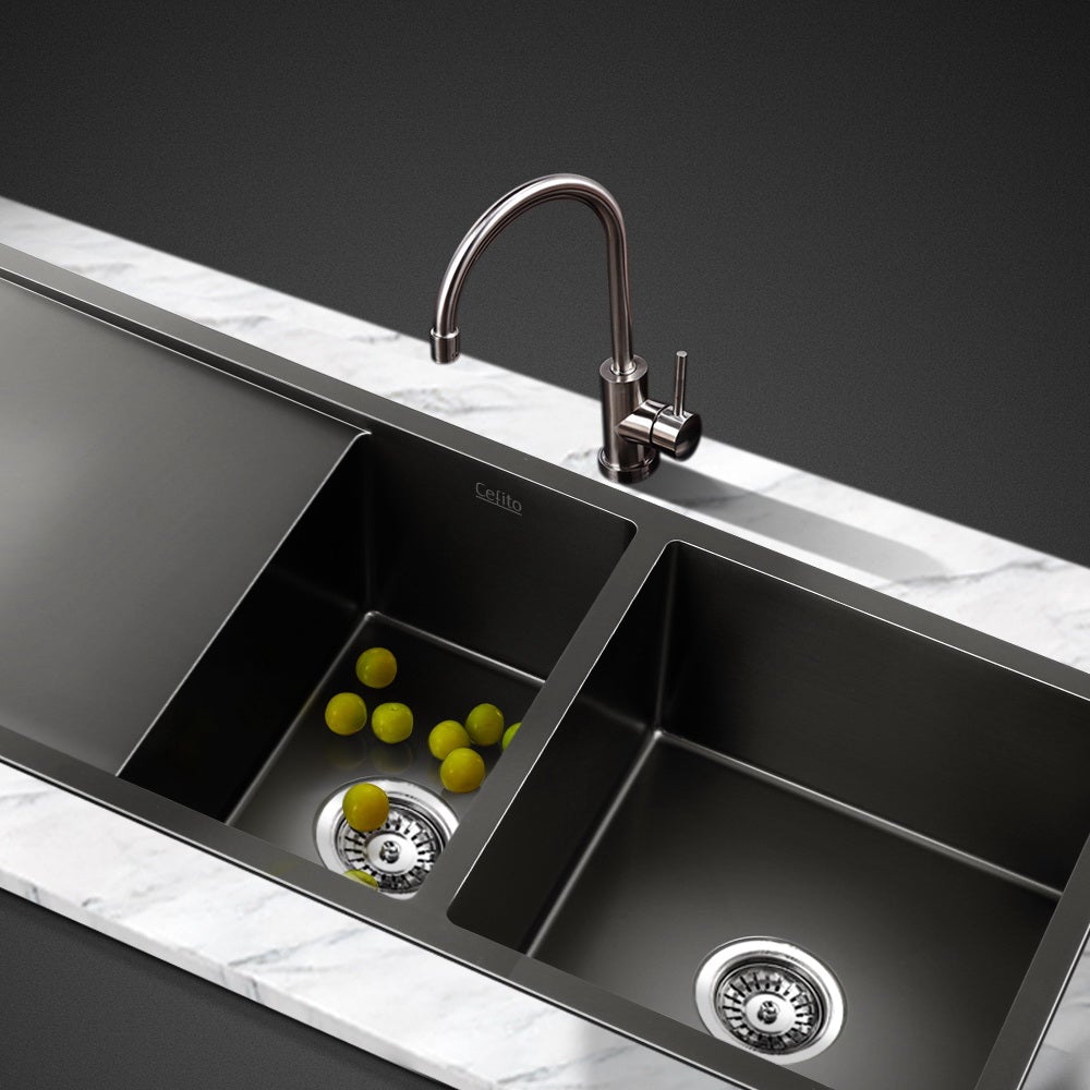 Cefito 100cm x 45cm Stainless Steel Kitchen Sink Under/Top/Flush Mount