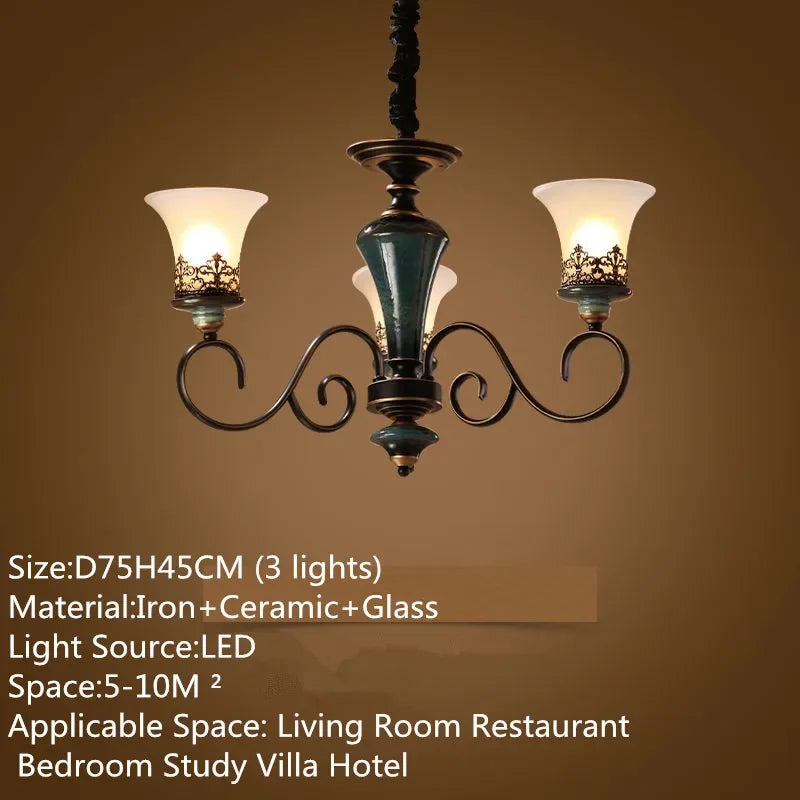Vintage Crystal Chandelier Pendant Light