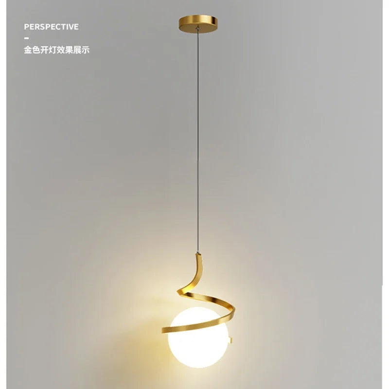 Minimalist Iron Pendant Light for Bedroom & Living Room
