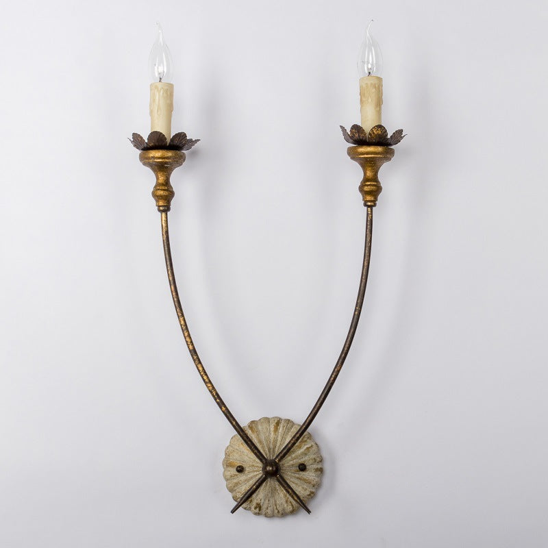 Double-Head Iron Wall Lamp - Warm Light