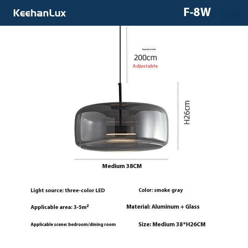 Modern Minimalist Glass Single Pendant Light