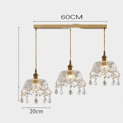 French All-brass Vintage Crystal Pastoral Bedroom Headboard