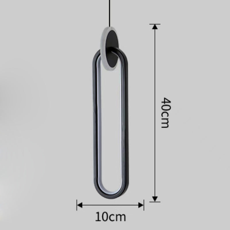 Modern Simple Bedroom Nordic Bed Lamp LED Double Ring Small Chandelier