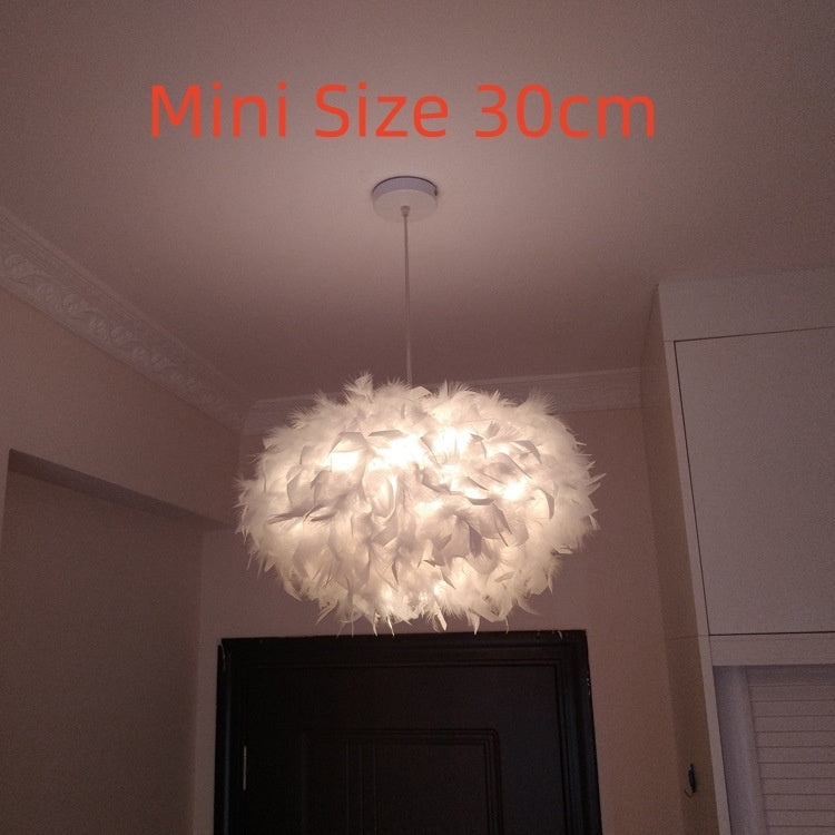 Living Room Simple Modern Bedroom Feather Chandelier