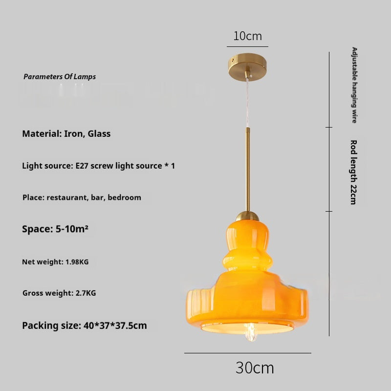 Color Gourd Small Droplight French Bedroom Hotel Bar Decoration Lamps