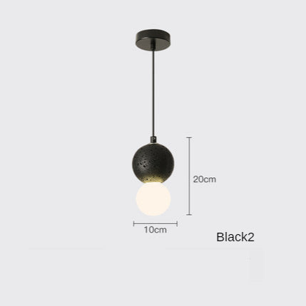 Nordic Terrazzo Pendant Light with Glass Shade