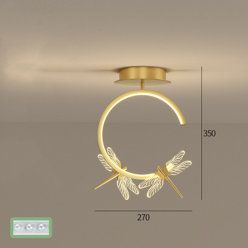 Light Luxury Net Red Porch Dragonfly Small Chandelier